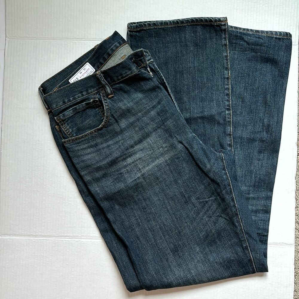 Gap Standard Whisper Wash Dark Denim Jeans Men’s Size 36x34